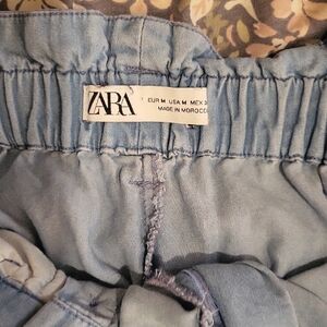 Zara Light Blue Denim Pants